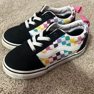 Vans old skool rainbow toddler shoe